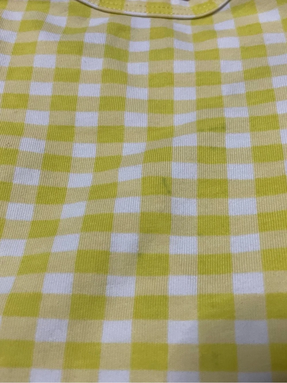 Florence Eiseman Blossom & Sprout Yellow & White Gingham Tank with Duck Motif 2T